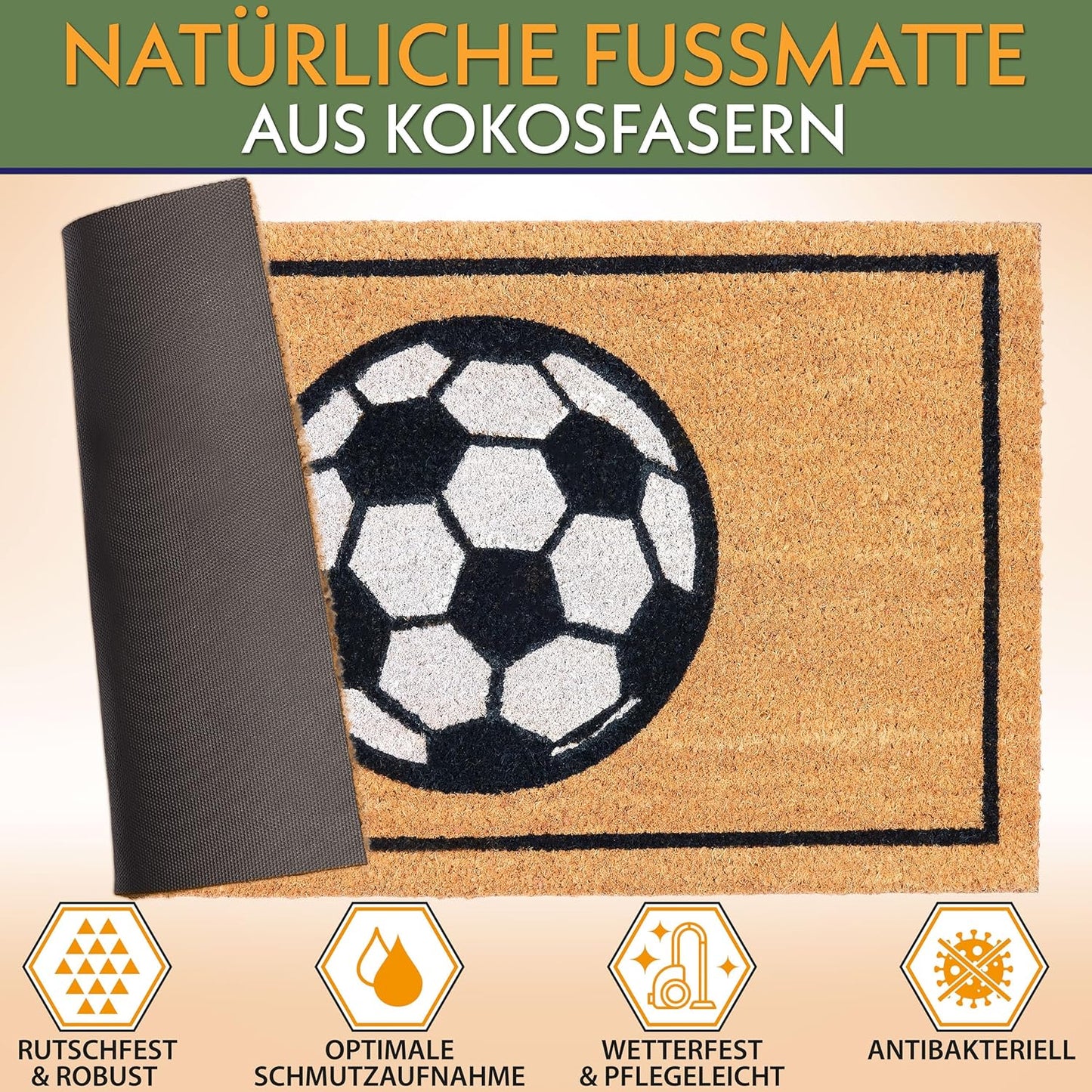 Antirutsch Fussmatte, Fussball