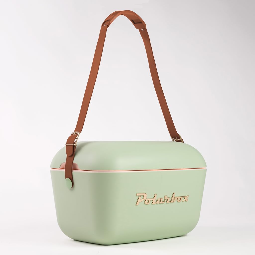 Kühlbox im Retro Vintage Design, 20 L Olivgrün
