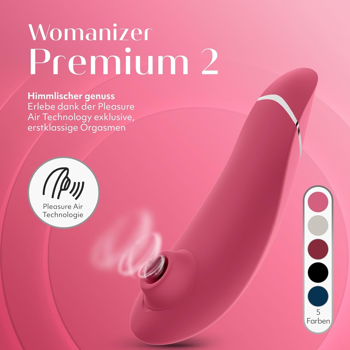 Premium 2 Klitoris-Sauger mit Autopilot & Smart Silence, Himbeere