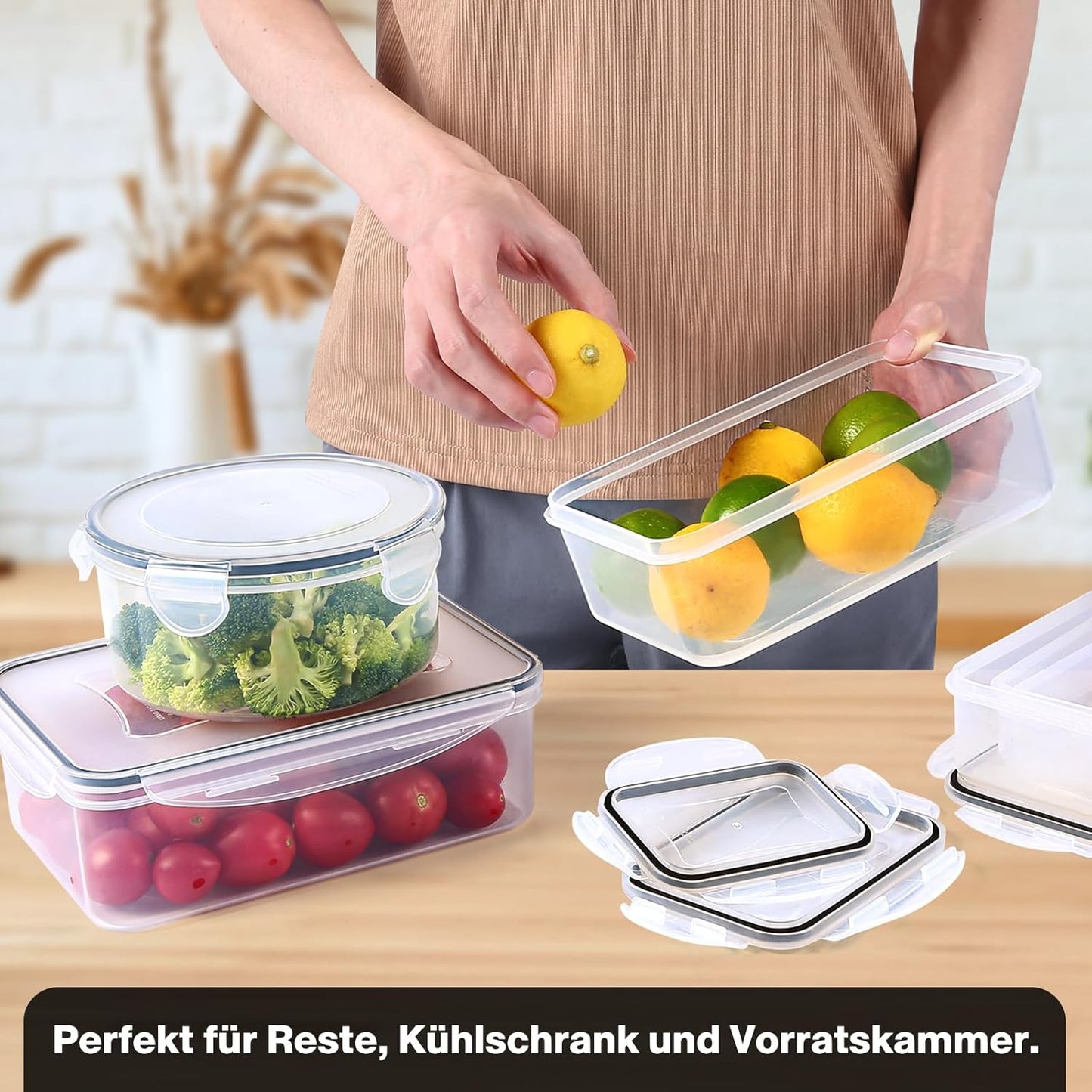 19-teiliges Frischhaltedosen-Set mit Deckeln, SE-38PCS