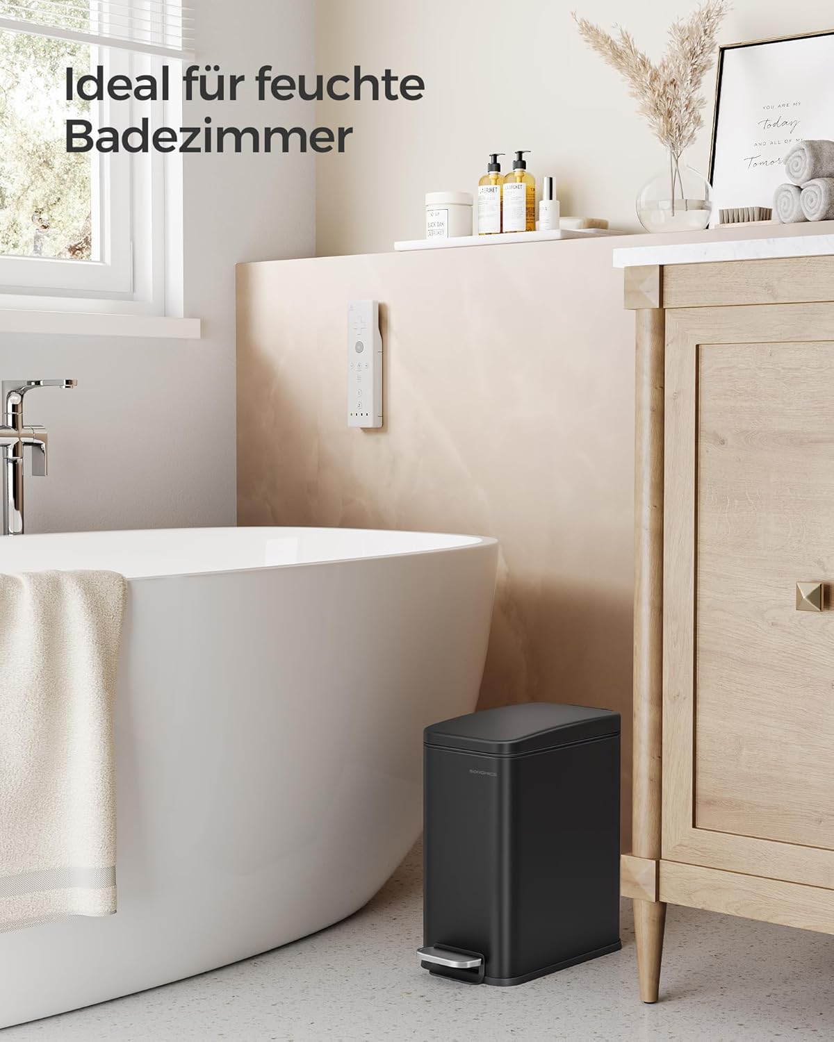 Kosmetikeimer mit Softclose-Mechanismus LTB560B05V1, schwarz 5 L