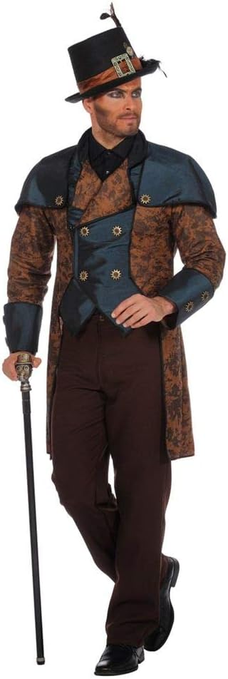 Steampunk Anzug-Set, 48 Braun/Blau