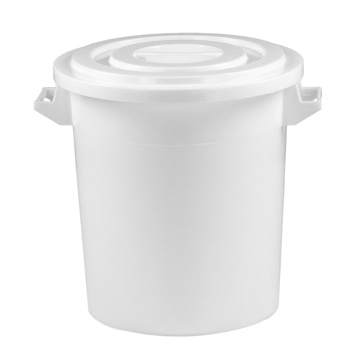 Abfalltonne mit Deckel, Weiss 1