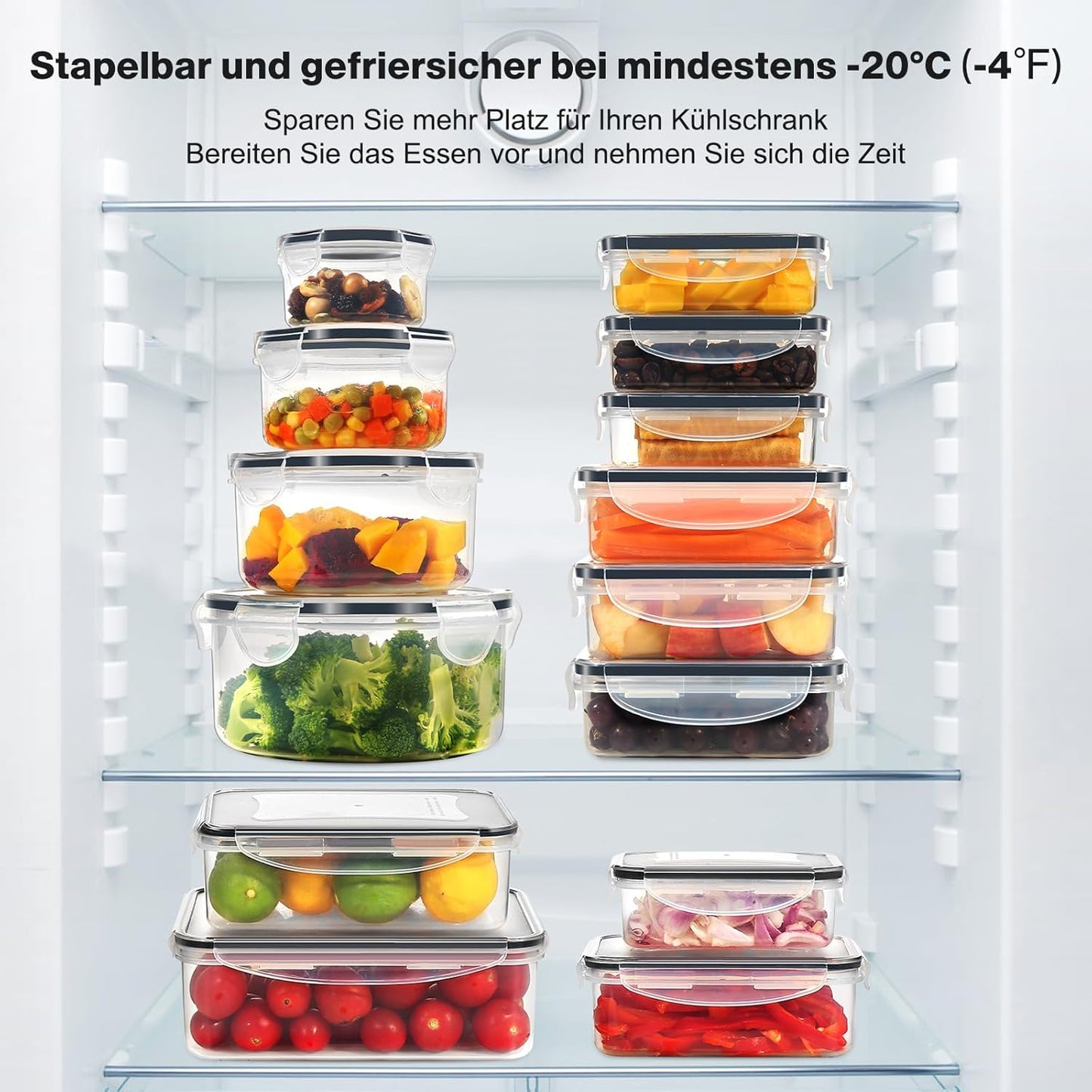 19-teiliges Frischhaltedosen-Set mit Deckeln, SE-38PCS