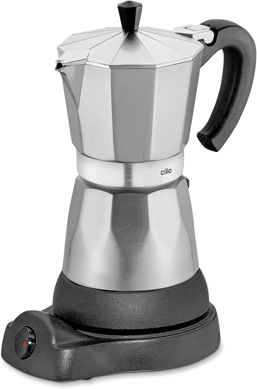 Espressokocher CLASSICO mit Warmhaltefunktion, Silber, Single