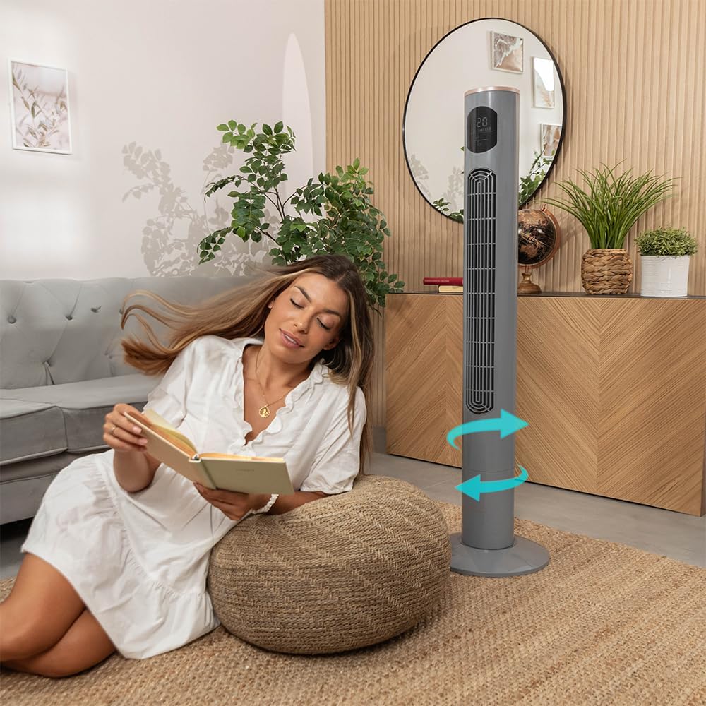 Turmventilator EnergySilence 9090 Skyline Smart, Höhe 46" Schwarz