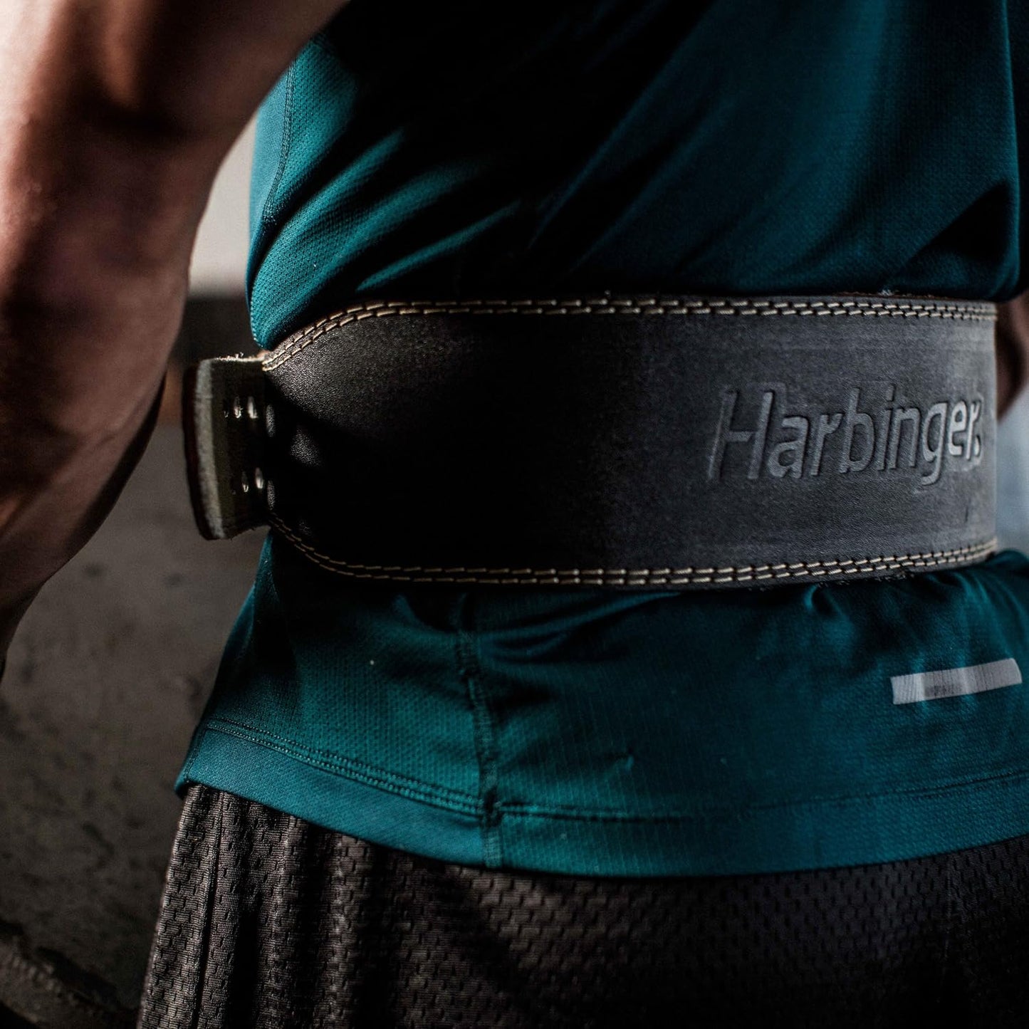 Gepolsterter Gewichthebergürtel für Krafttraining, S Schwarz