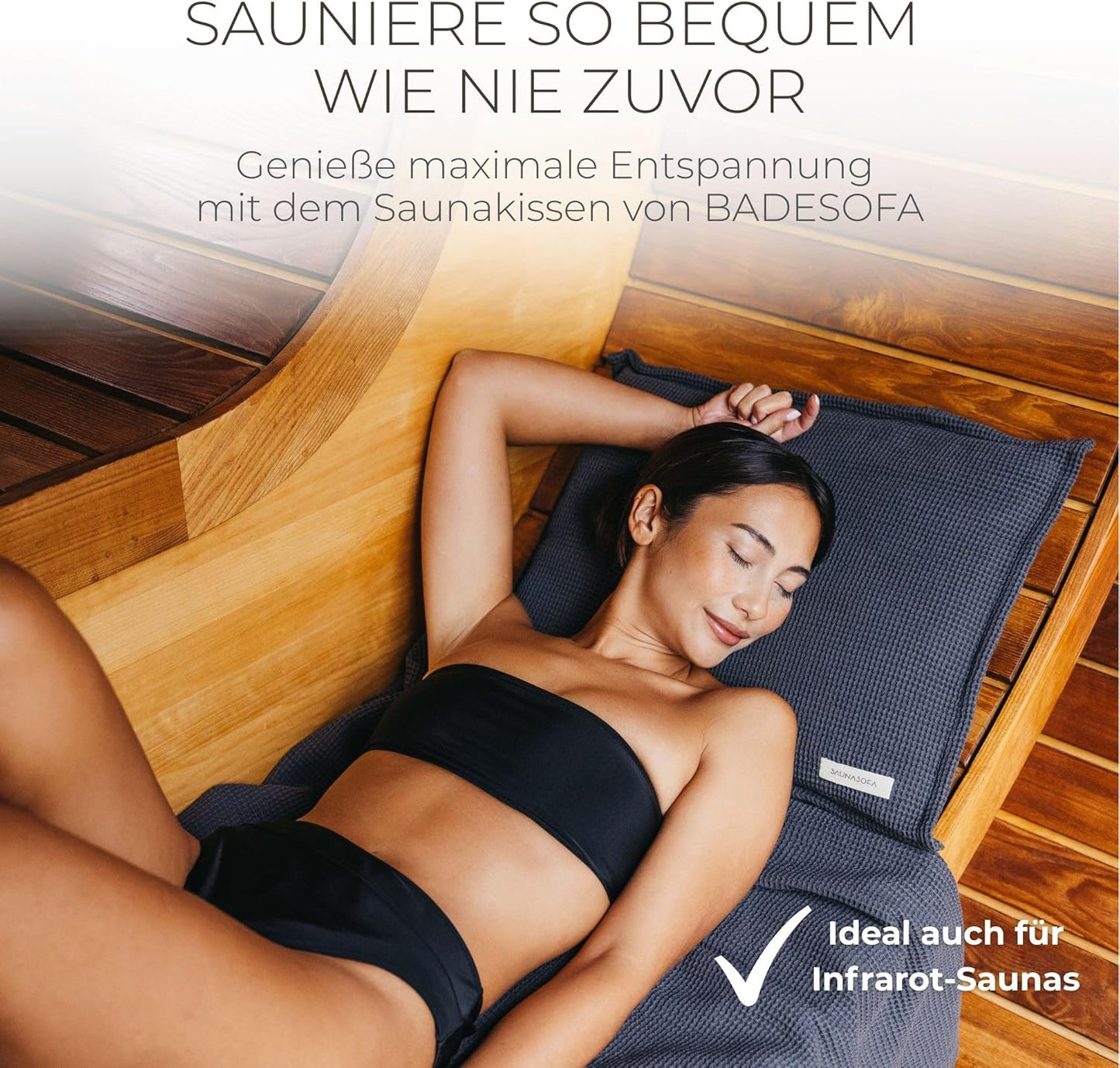 Sauna-Set: Kissen & Handtuch, Sauna-Set Perlmutt