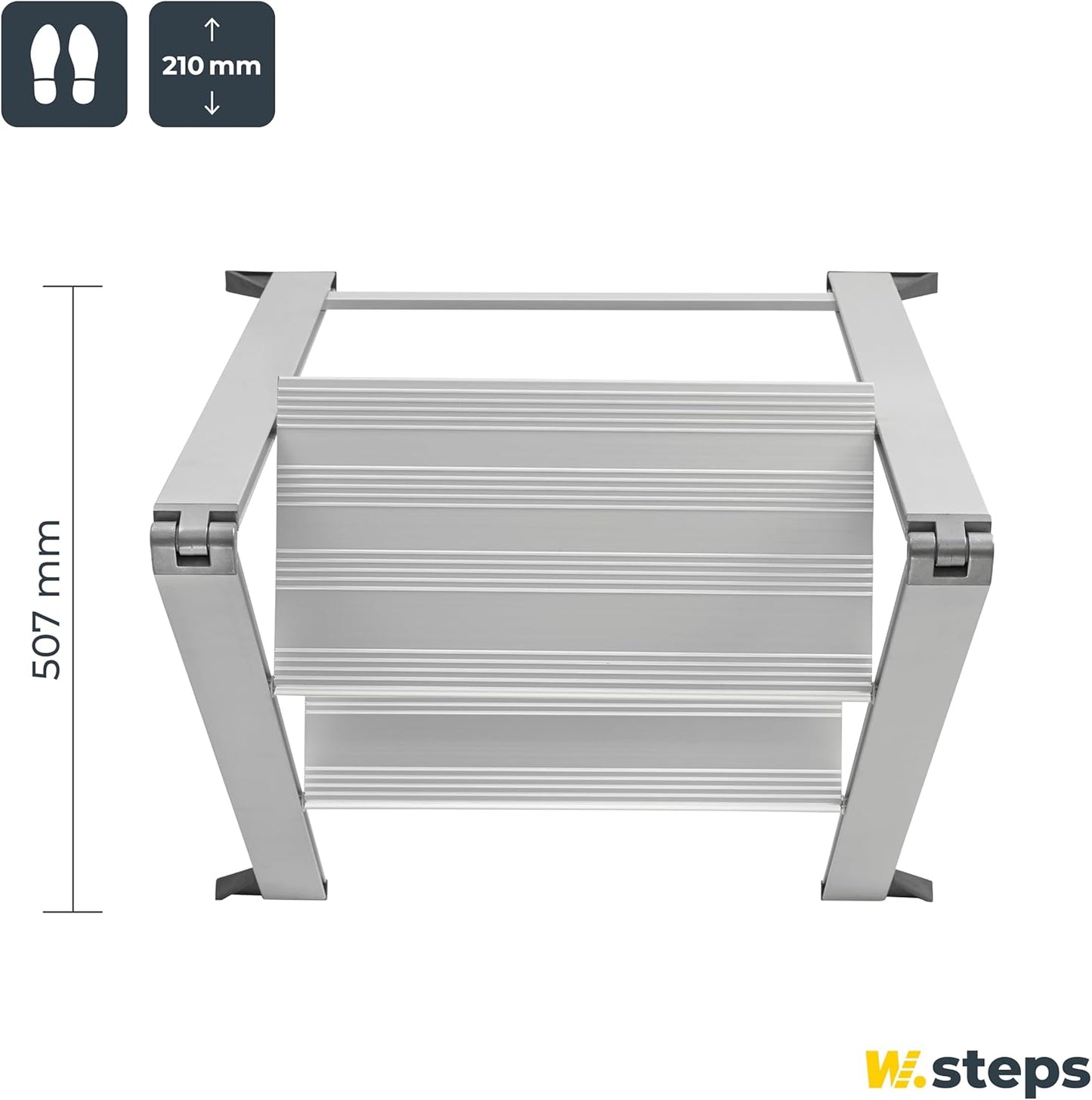Kompakte Aluminium-Trittleiter, Aluminium Midi