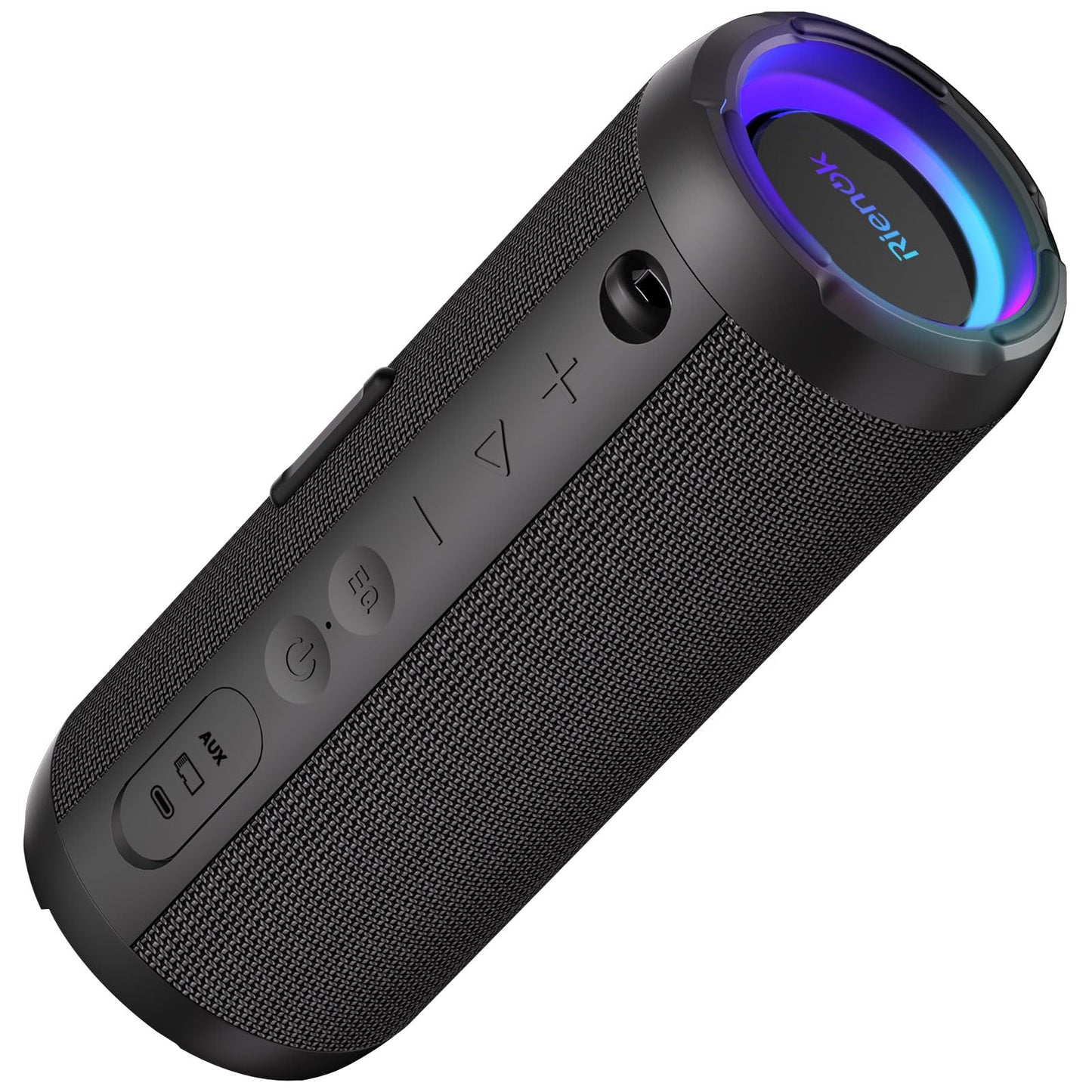 Bluetooth-Lautsprecher mit RGB-Beleuchtung, Schwarz 40W 3,600mAH