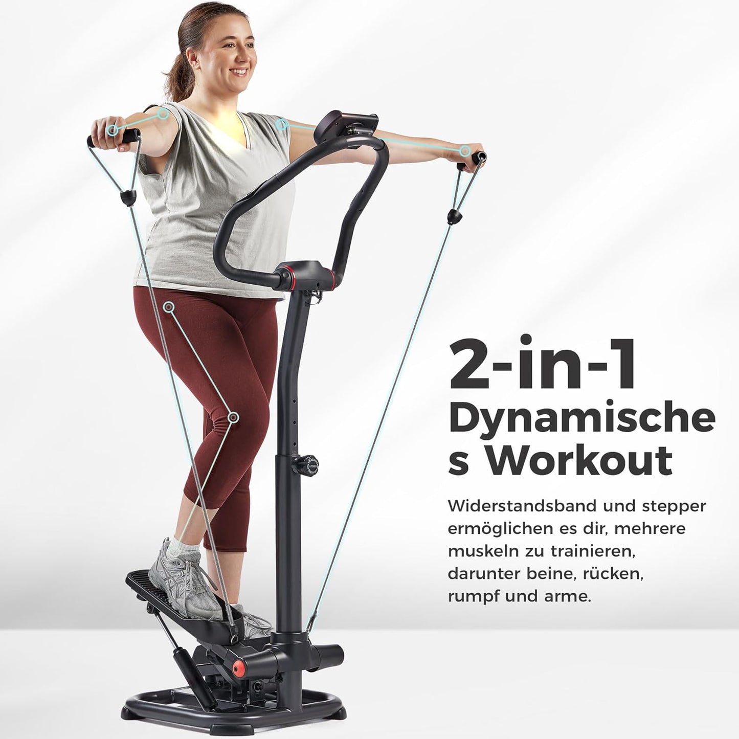 Stair Stepper mit Lenker & Widerstandsbändern, Anthrazit
