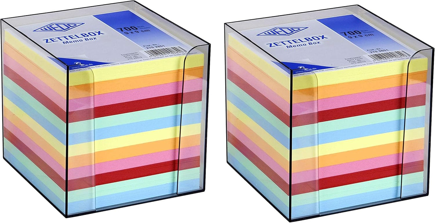 Zettelbox, 700 Blatt, 6 farbig