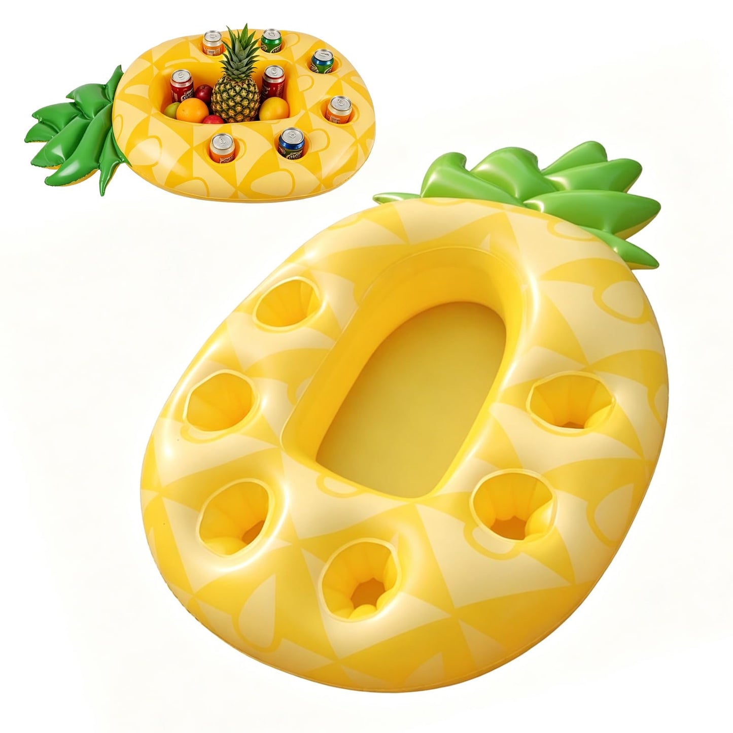 Aufblasbare Ananas Poolbar mit Getränke- und Snackhalter, Ananas