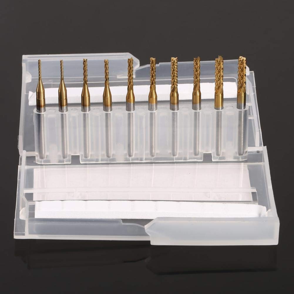10-teiliges Schaftfräser-Set, 1-3 mm