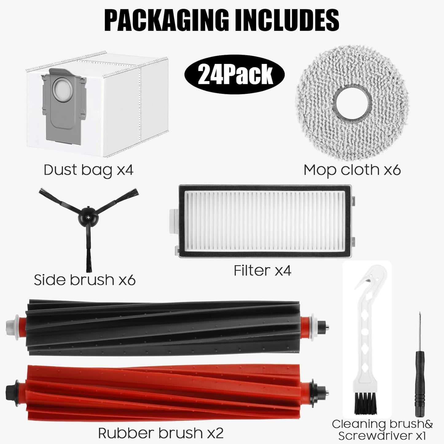 22-teiliges Ersatzteil-Set für Roborock Q Revo, Für Roborock Qrevo Master/Qrevo Slim