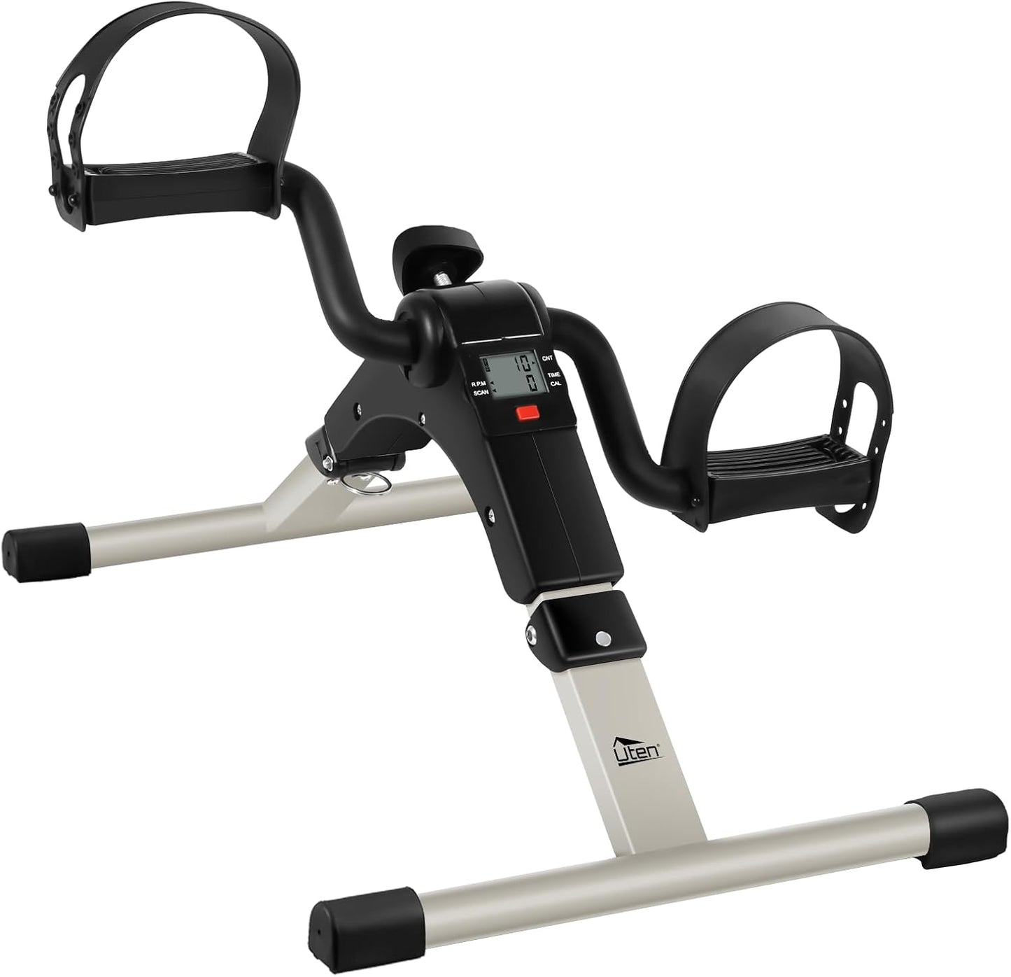 Mini Heimtrainer mit einstellbarem Widerstand, Schwarz Silber