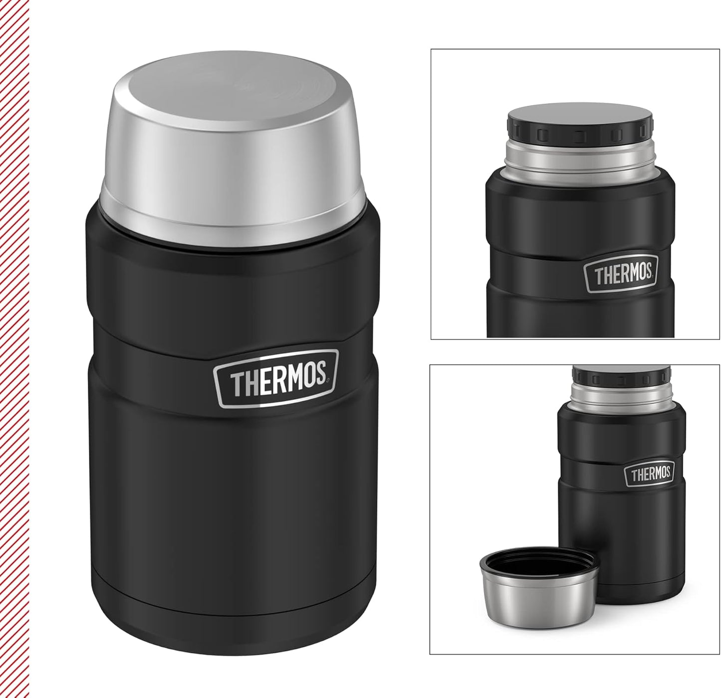 Thermobehälter King, 0,71 l, Charcoal Black Mat