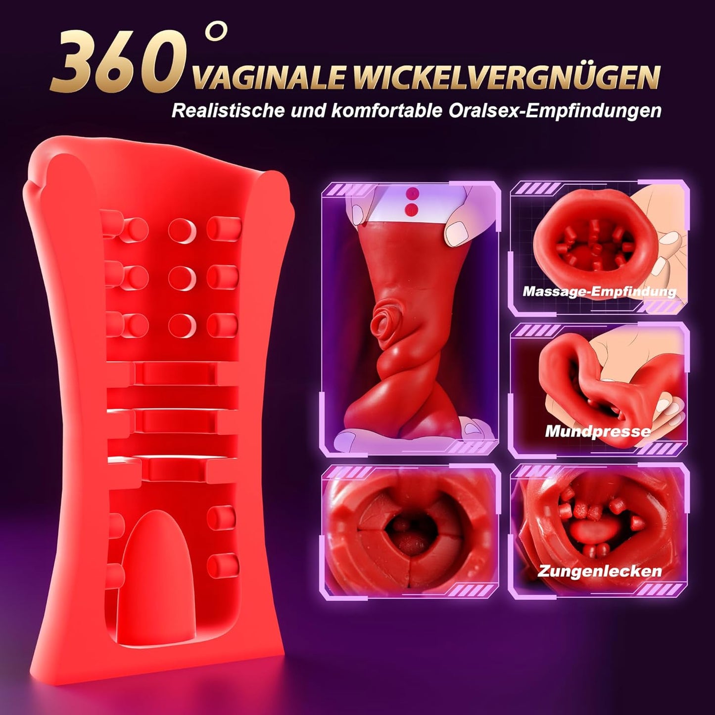 Masturbator mit 9 Vibrationen für Männer