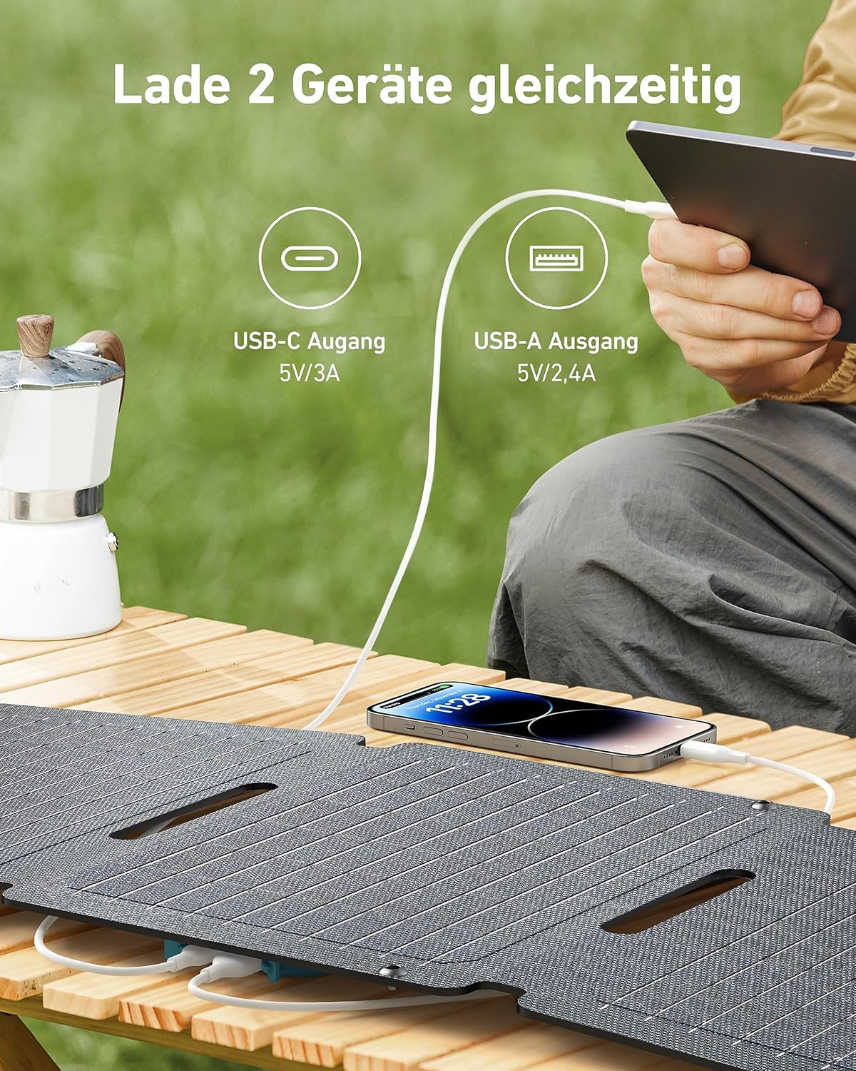 SOLIX PS30 Faltbares Solarpanel, Gray