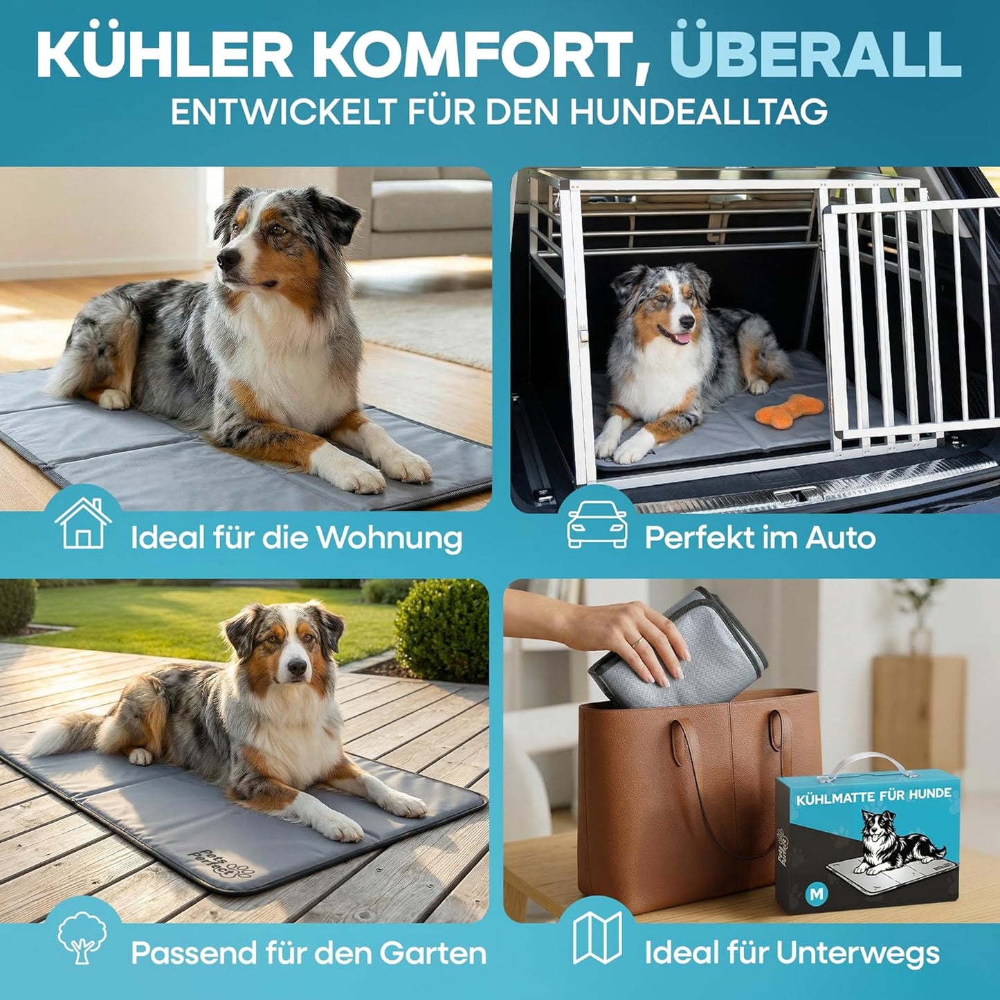 Selbstkühlende Hunde-Kühlmatte, XS 30x40cm