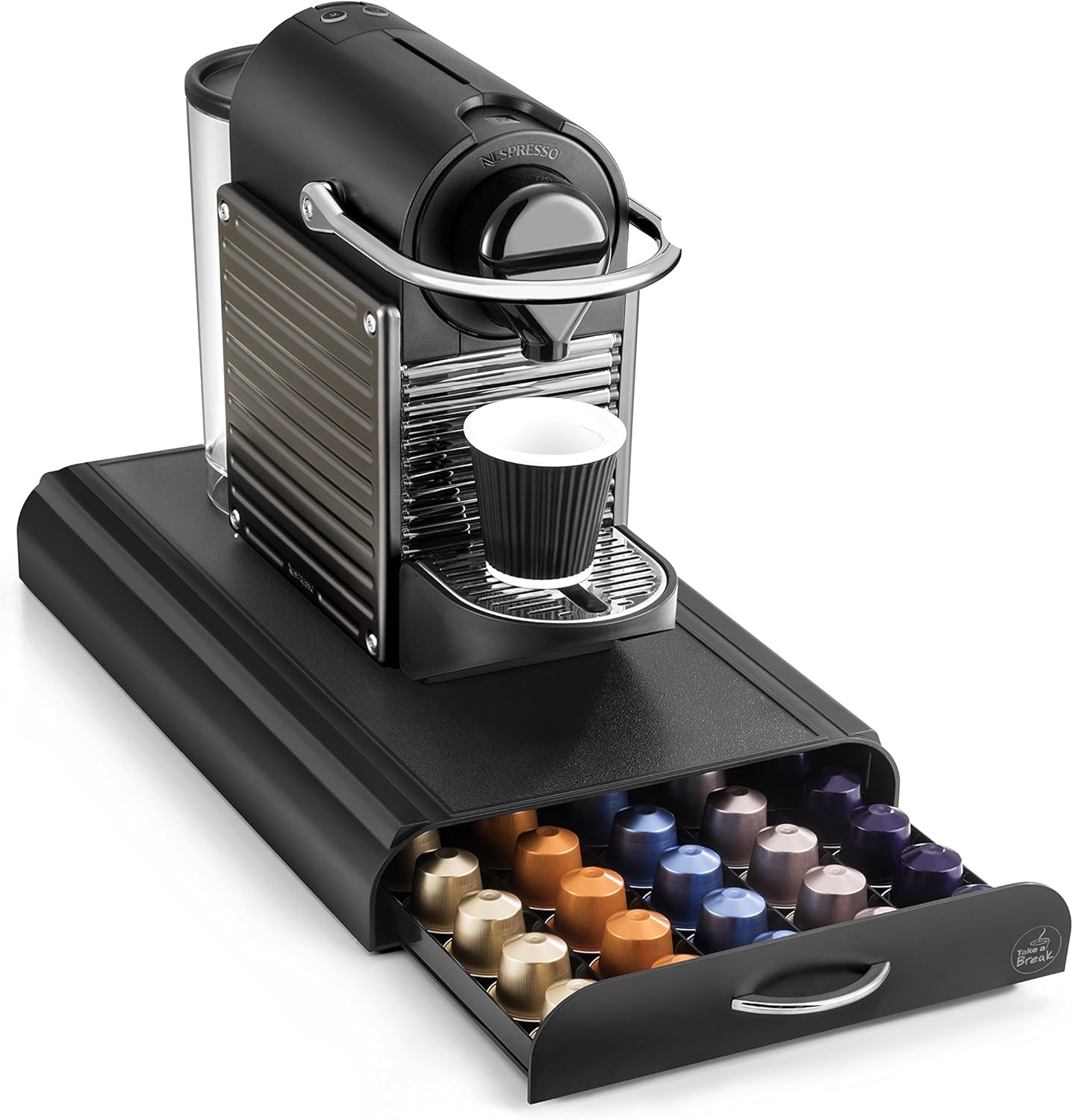 Kaffeekapselspender mit Schublade, 1 Schublade