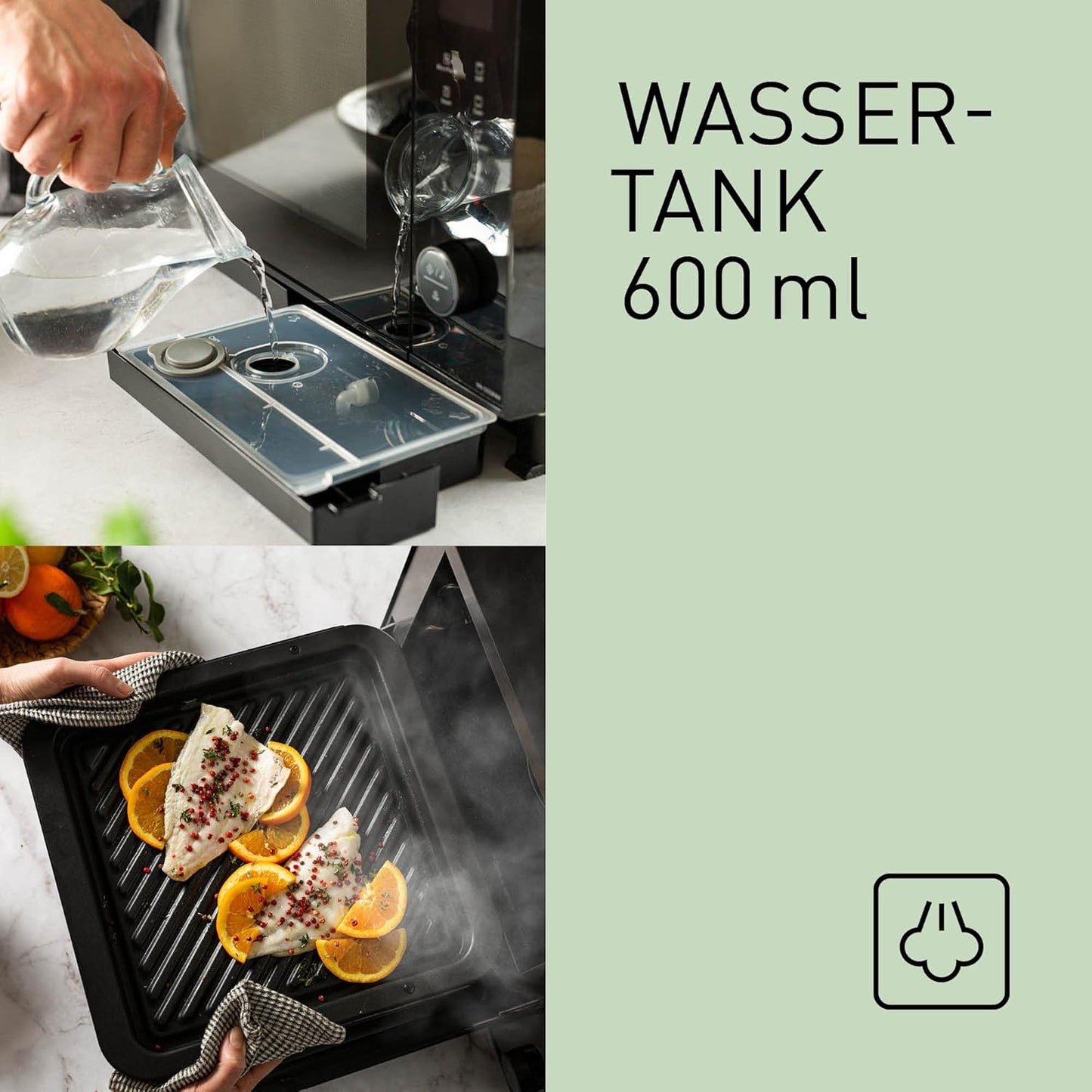4-in-1 Kombi-Mikrowelle mit Grill, mit Ober-/Unterhitze (27L Garraum)