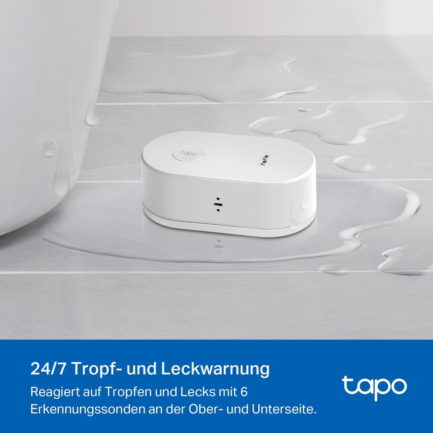 Smarter Wasserleck-Sensor mit Sirene & App-Alarm, Sensor Smart Wasserlecksensor