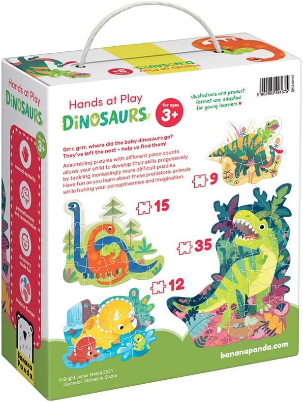 Hands at Play Dinosaurs Puzzlespiel 71 Teile 3-5 Jahre