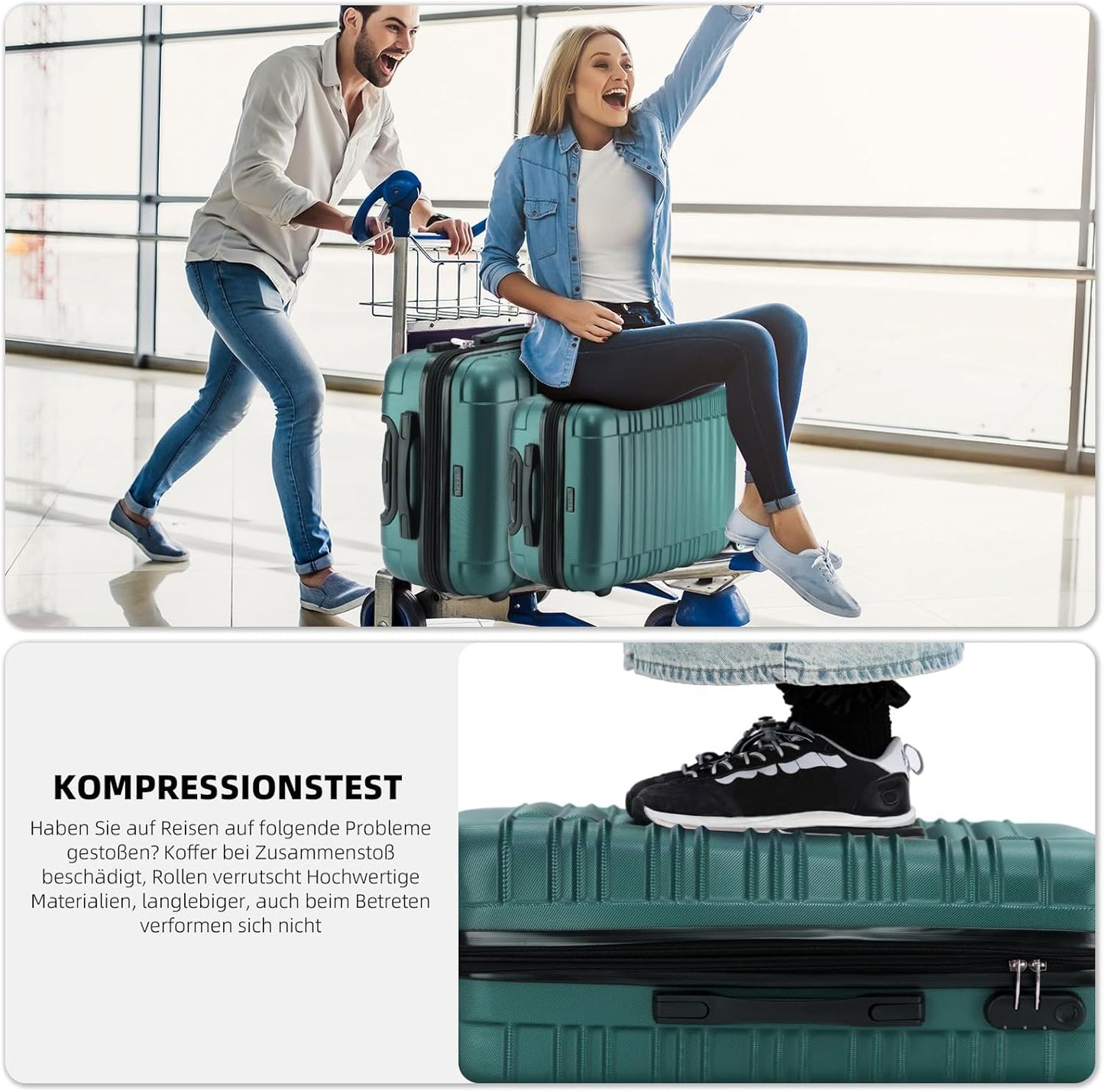 Reisekoffer, Dunkelgrün L