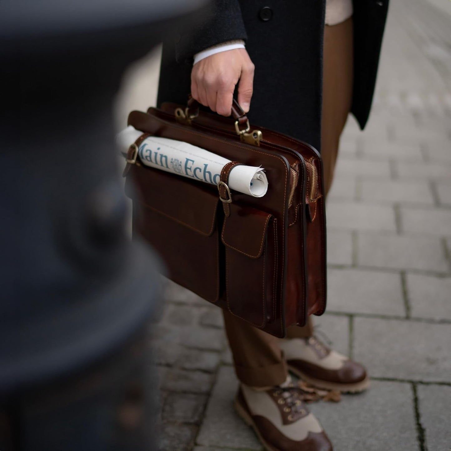 Aktentasche mit Laptopfach, Braun