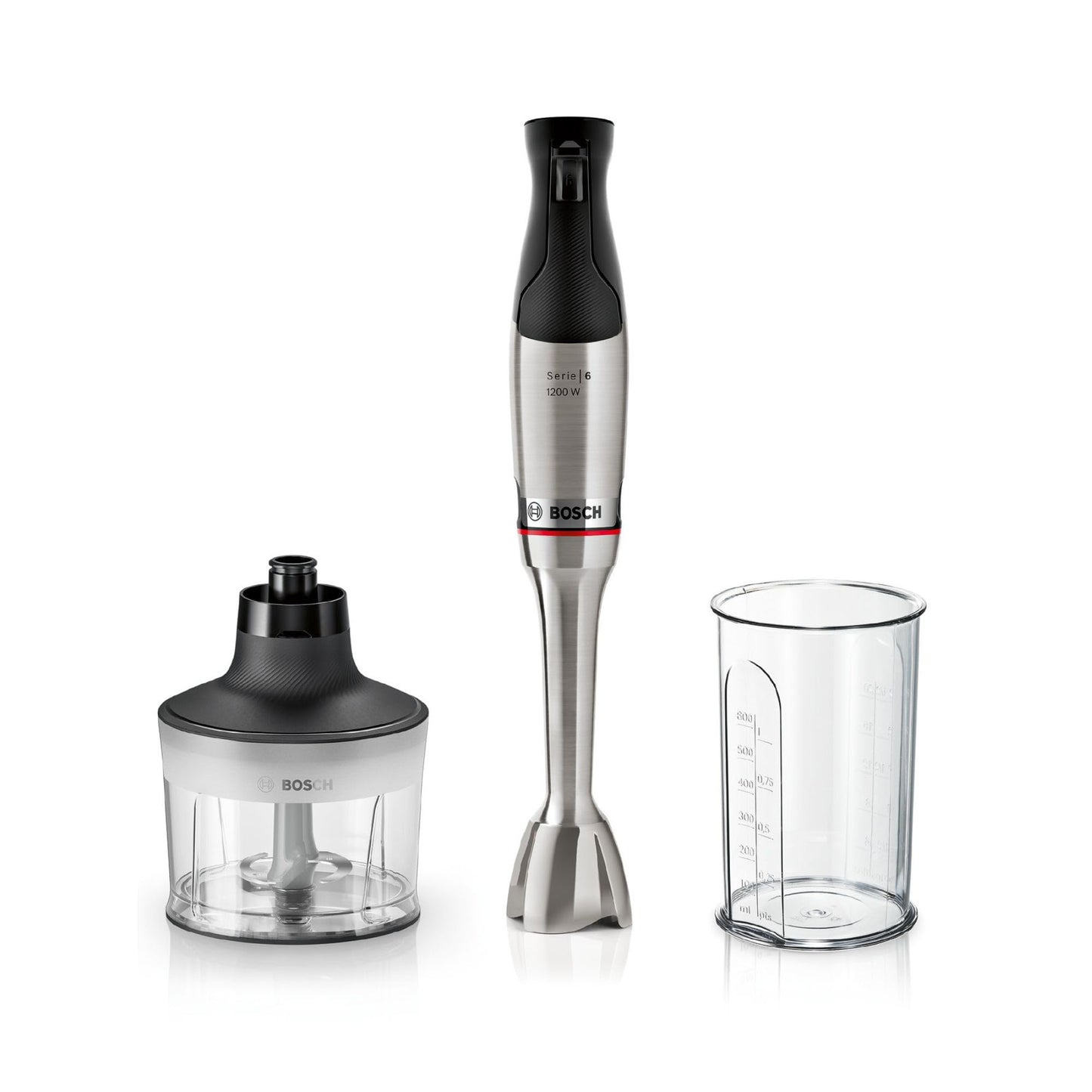 ErgoMaster Serie 6 Stabmixer mit Zerkleinerer, Zerkleinerer + 1200 W