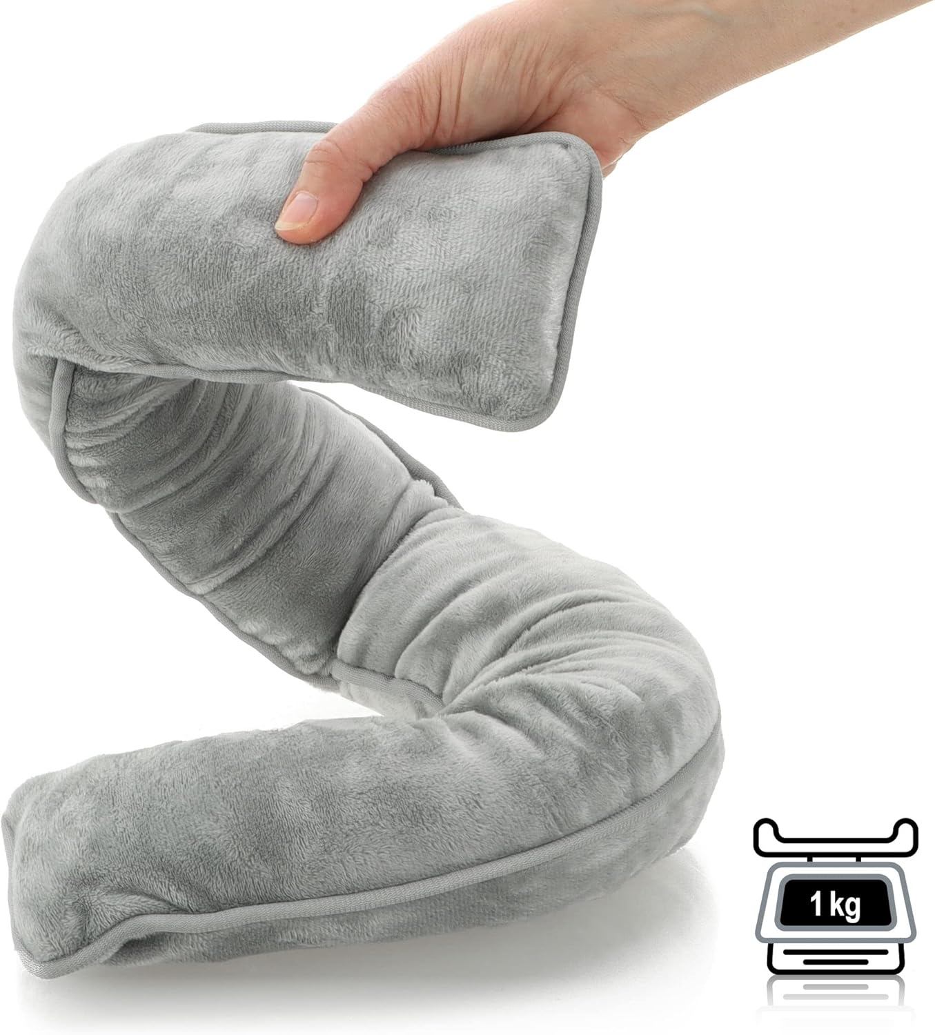 Zugluftstopper für Türen und Fenster, 2 Stück, 02 Stück - Taupe/Grau
