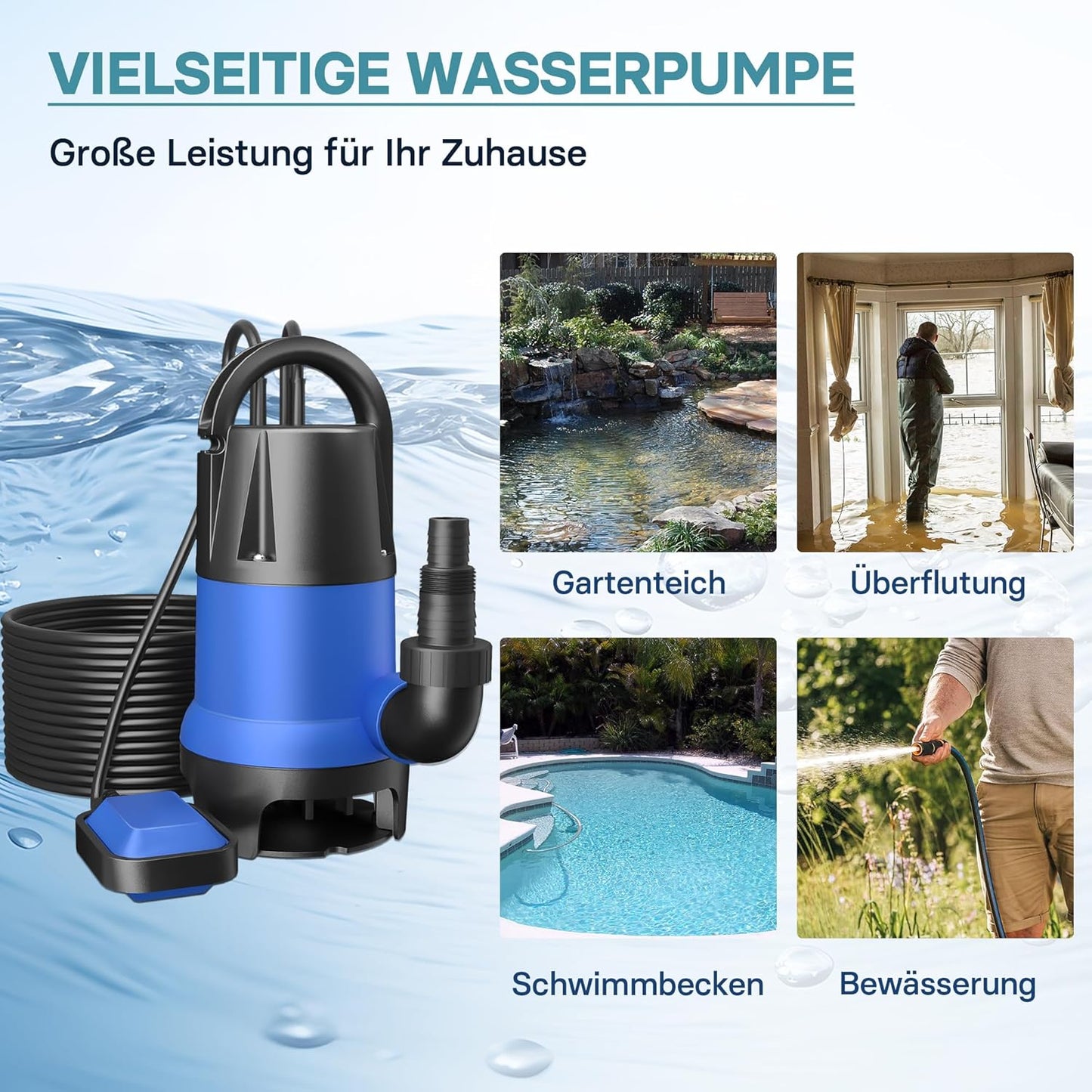 Schmutzwasserpumpe 61169, 7500 l/h