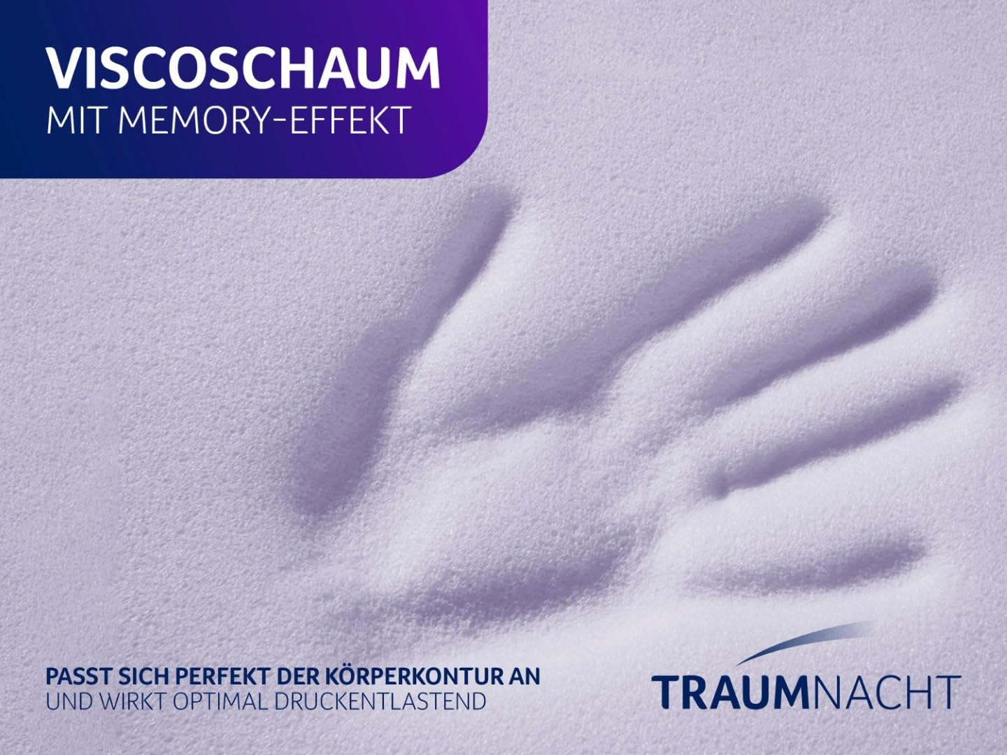 Matratzentopper mit Memory Foam, Viscoschaum|120 x 200 cm