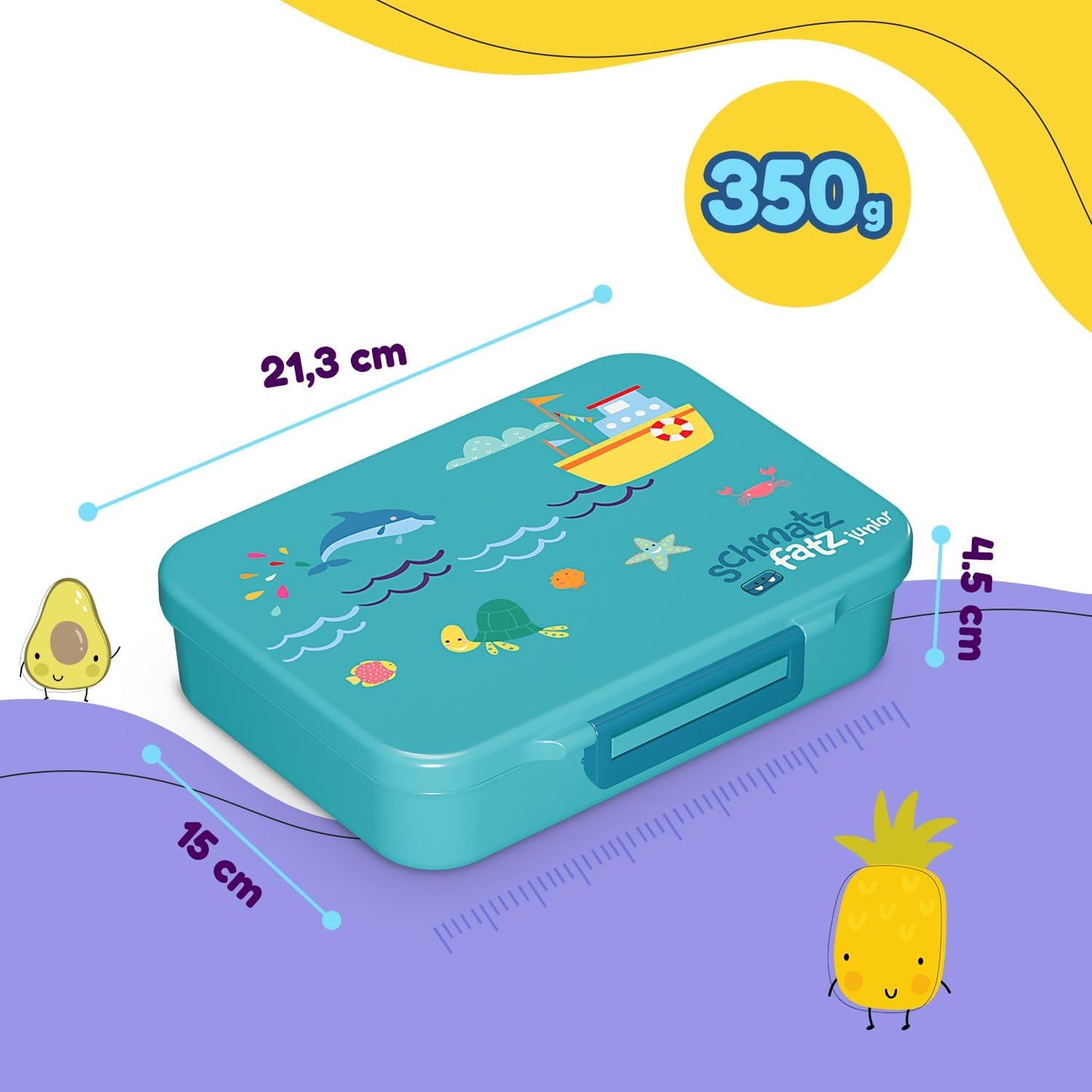 Bento-Box für Kinder, Blau Meer