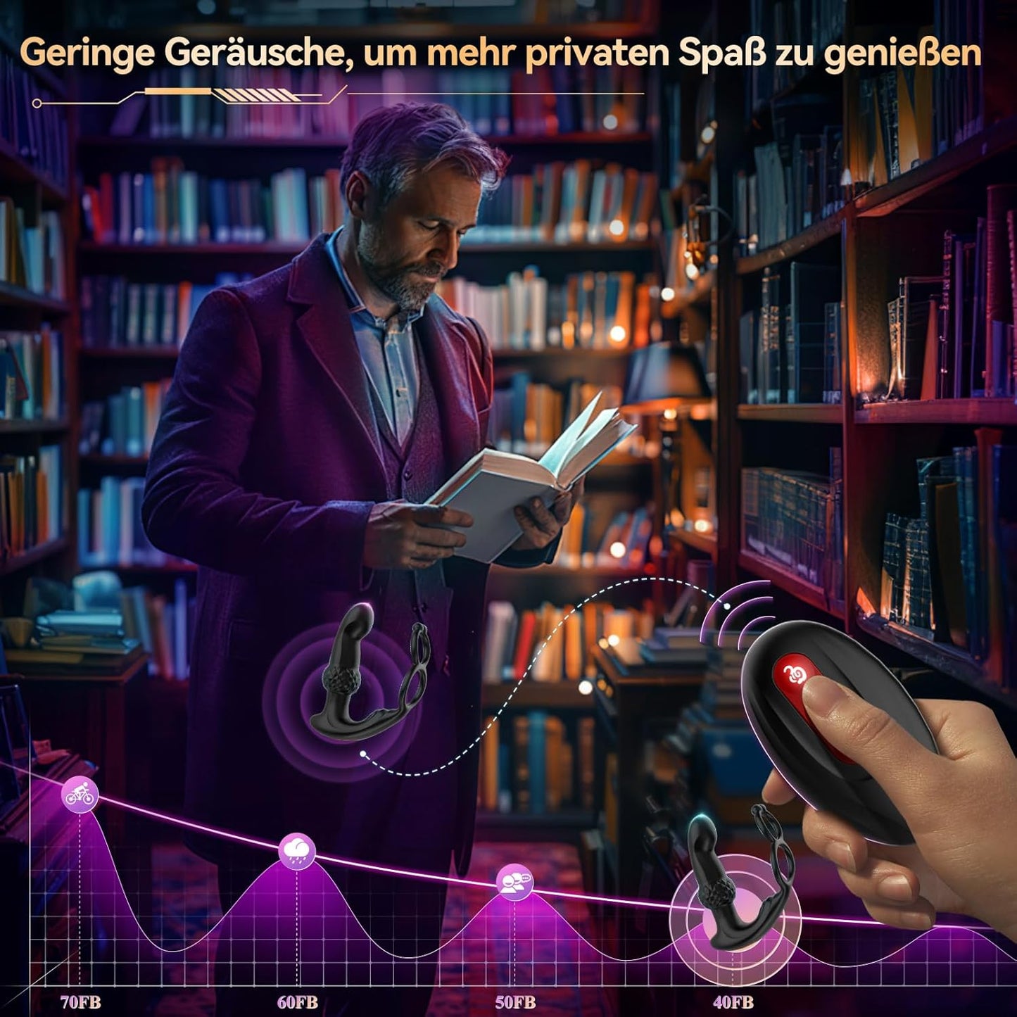 Analvibrator mit Cock Rings und Fernbedienung
