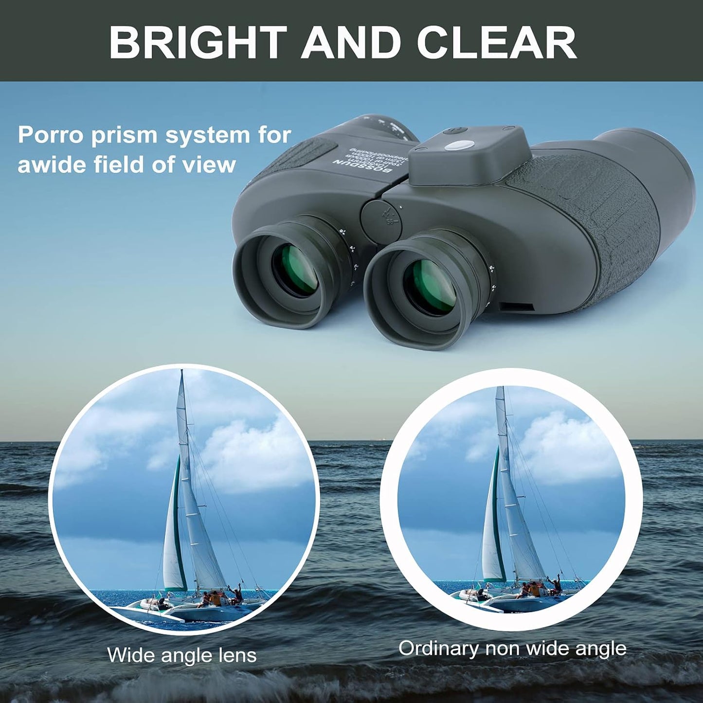 Marine Fernglas mit Kompass & Entfernungsmesser, LP02G