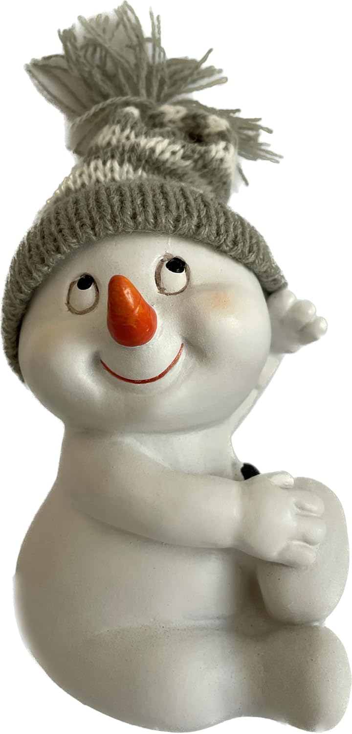 Schneemann-Figuren Set, Grau Sitzend