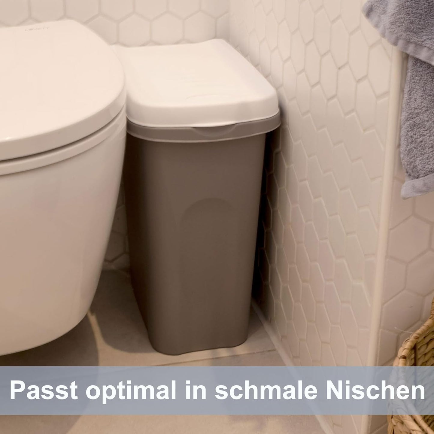 Mülltrennsystem mit 2 Fächern, Gelb-Blau 15 Liter