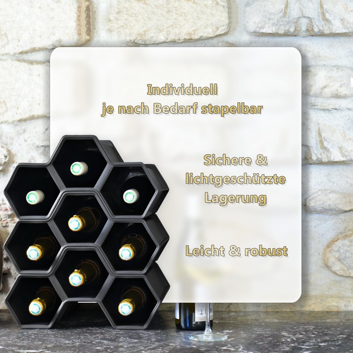 2-teiliges Weinregal-Set, 2
