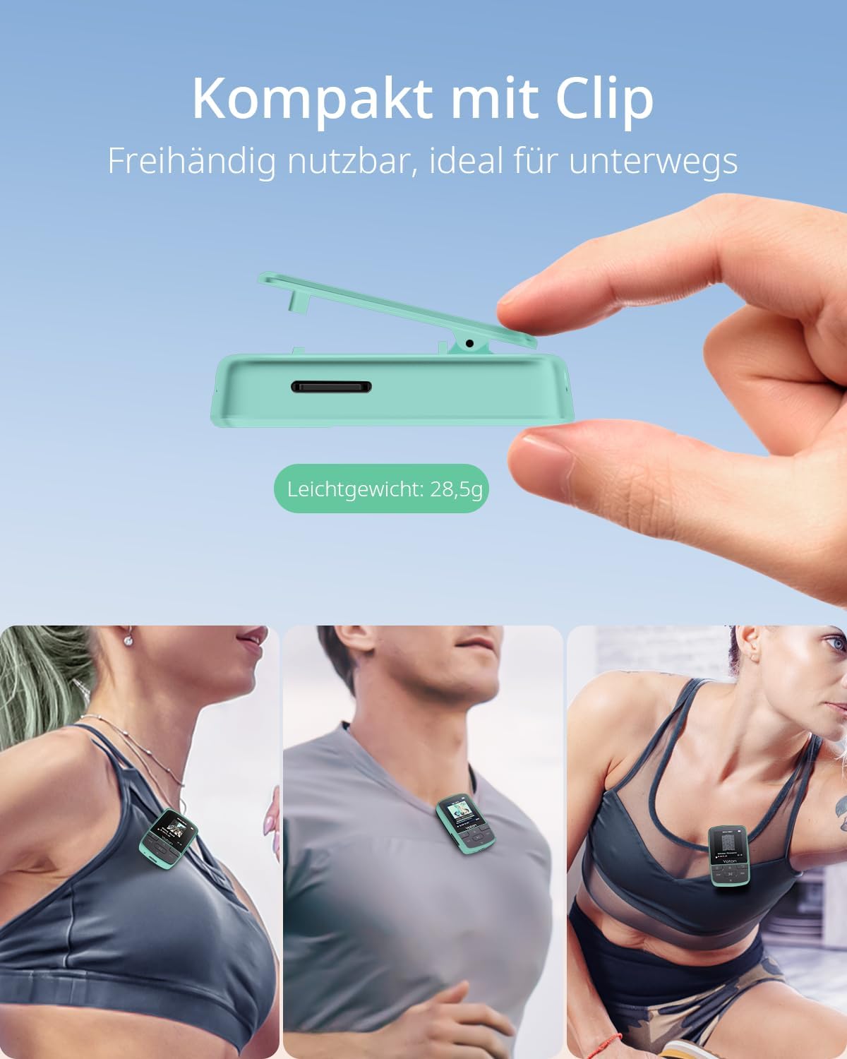 MP3-Player mit Bluetooth, Minzgrün
