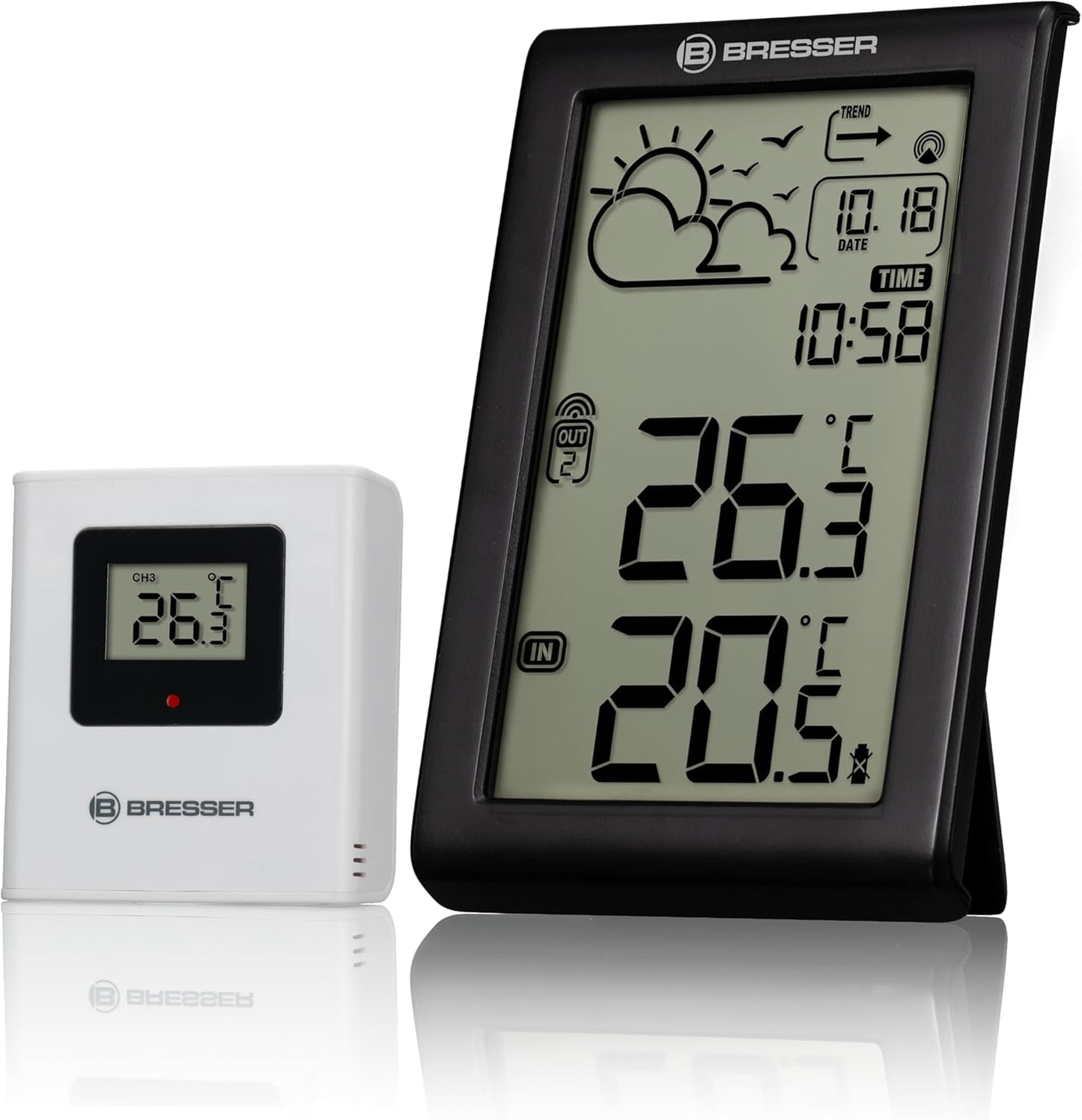 Meteo Temp W Funk Wetterstation mit Aussensensor und DCF-Funkuhr