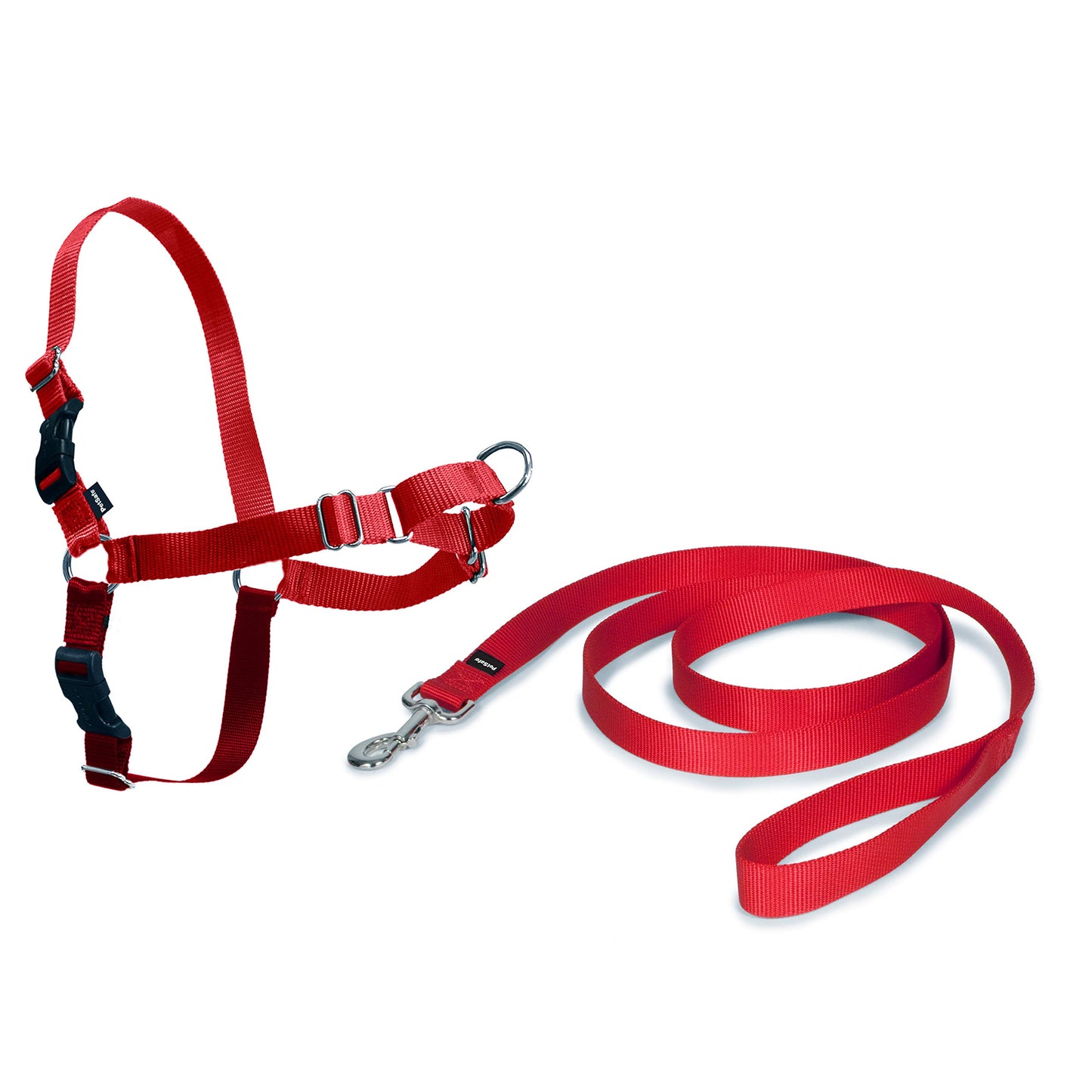 Easy Walk Anti-Zieh-Hundegeschirr mit 180 cm Leine, L Rot