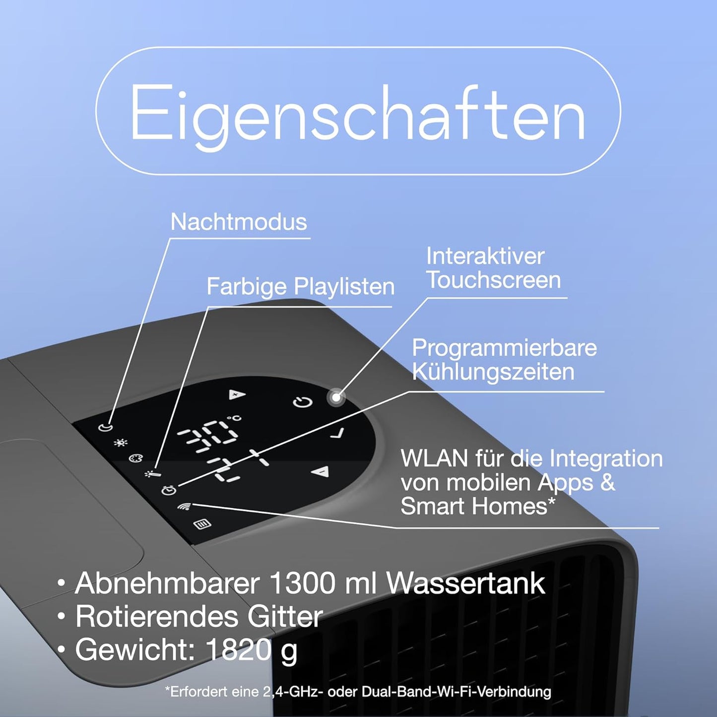 evaSMART EV-3000 Kaltluftbefeuchter, Weiss
