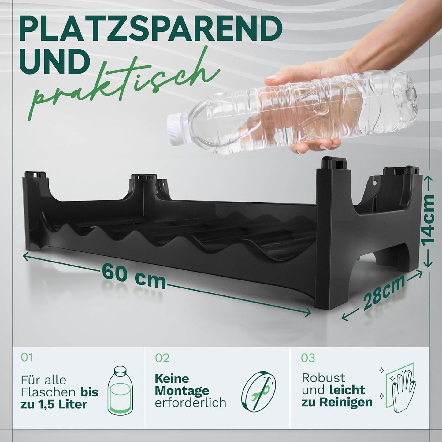 Modulares Flaschenregal für 60 Weinflaschen, für 60 Flaschen