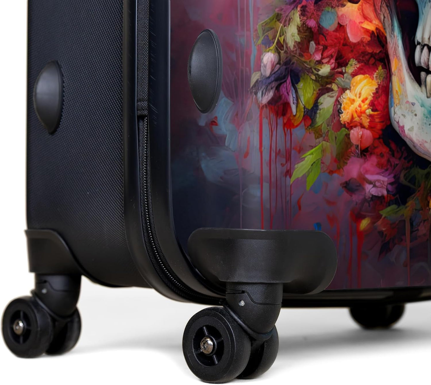 Grosser Hartschalen-Trolley XL mit Rollen (77x51,5x28 cm), Schädel Botanisch L
