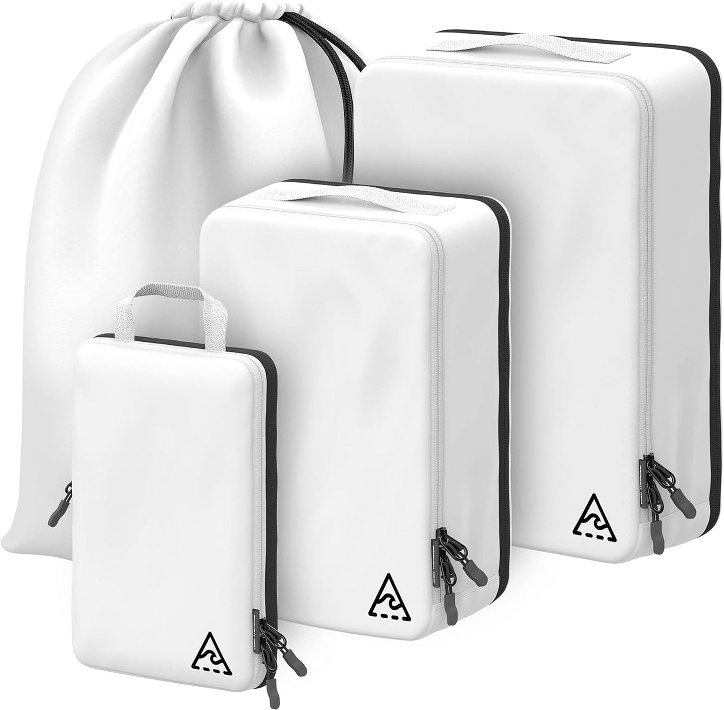 4-teiliges Kompressions-Verpackungswürfel-Set, Weiss 4-Piece