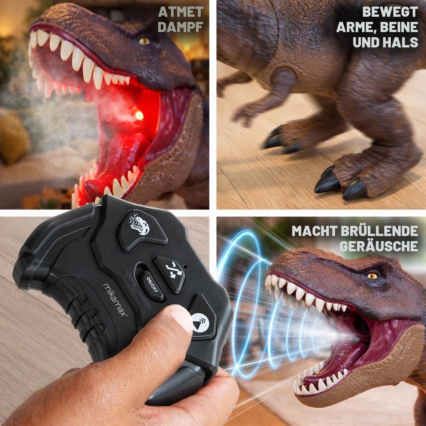 RC-Dinosaurier mit Rauch- und Soundeffekten