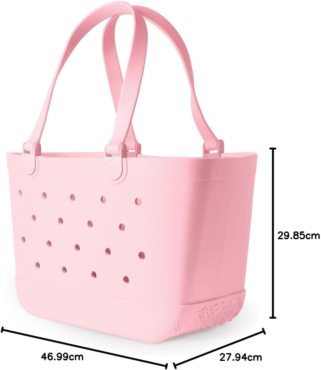 Grosse Tragetasche mit Reissverschlusfach, L Blush