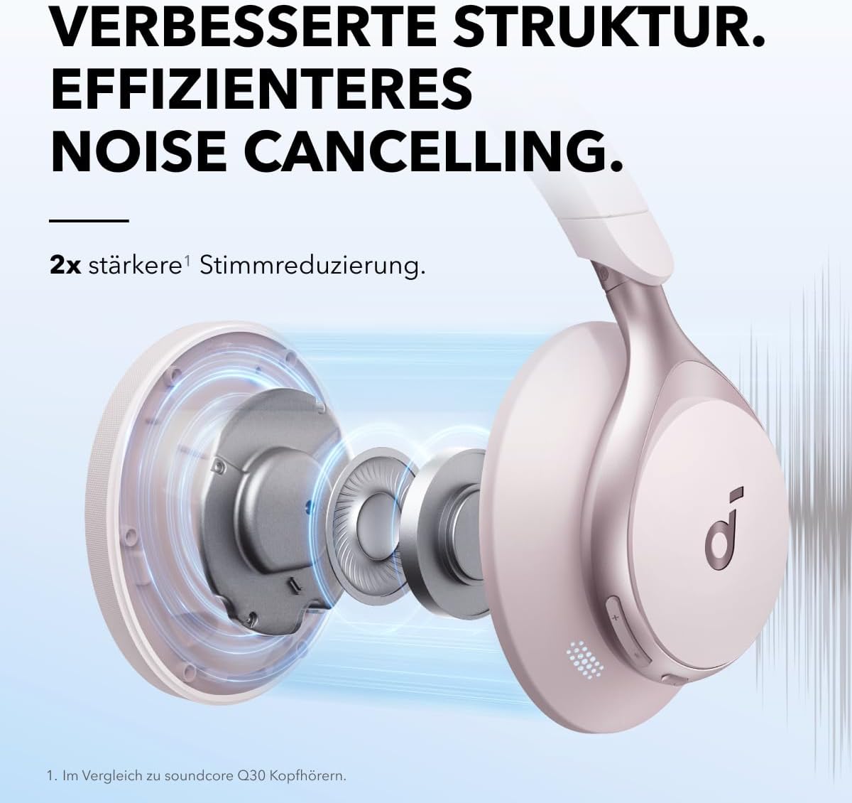 Space One Noise Cancelling Kopfhörer, Rosa